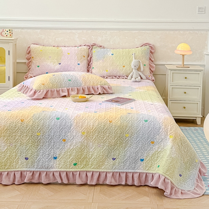 91家纺网 家纺一手货源 找家纺 （总）归属 2025新款牛奶绒床盖四件套（提供买家秀）