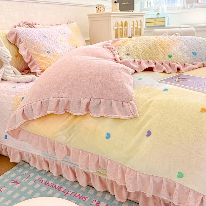 91家纺网 家纺一手货源 找家纺 （总）归属 2025新款牛奶绒床盖四件套（提供买家秀）