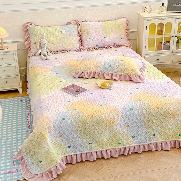 91家纺网 家纺一手货源 找家纺 （总）归属 2025新款牛奶绒床盖四件套（提供买家秀）