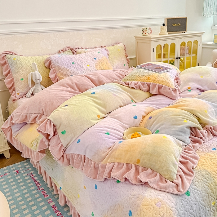 91家纺网 家纺一手货源 找家纺 （总）归属 2025新款牛奶绒床盖四件套（提供买家秀）