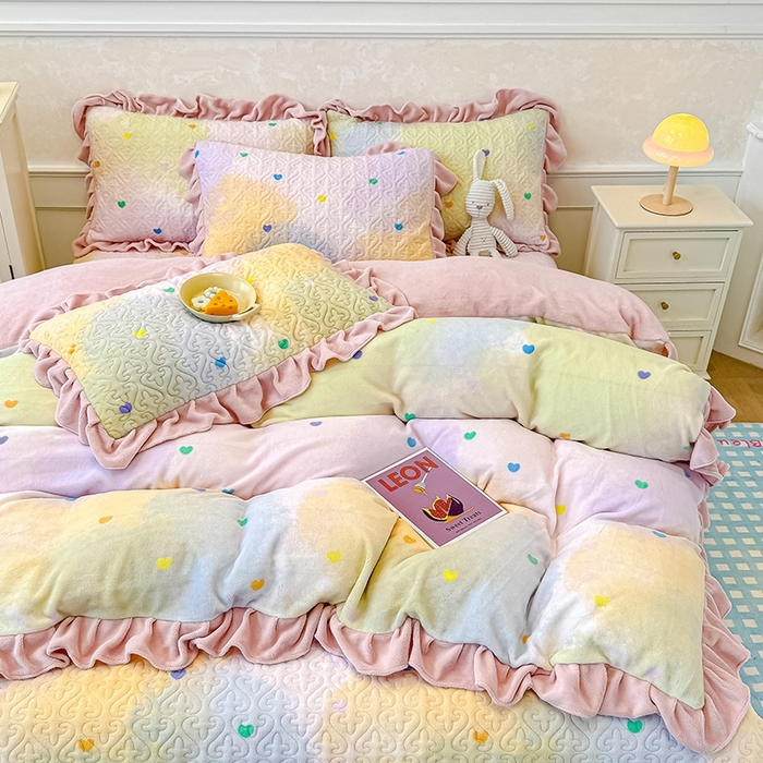 91家纺网 家纺一手货源 找家纺 （总）归属 2025新款牛奶绒床盖四件套（提供买家秀）