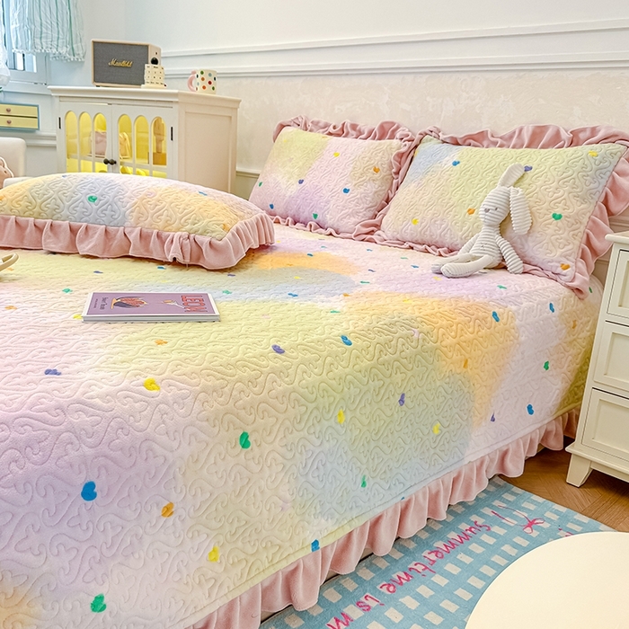 91家纺网 家纺一手货源 找家纺 （总）归属 2025新款牛奶绒床盖四件套（提供买家秀）