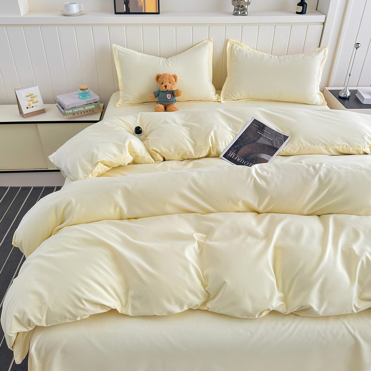 91家纺网 家纺一手货源 找家纺 佑泽家纺 2025活性印花芦荟棉四件套 小可爱