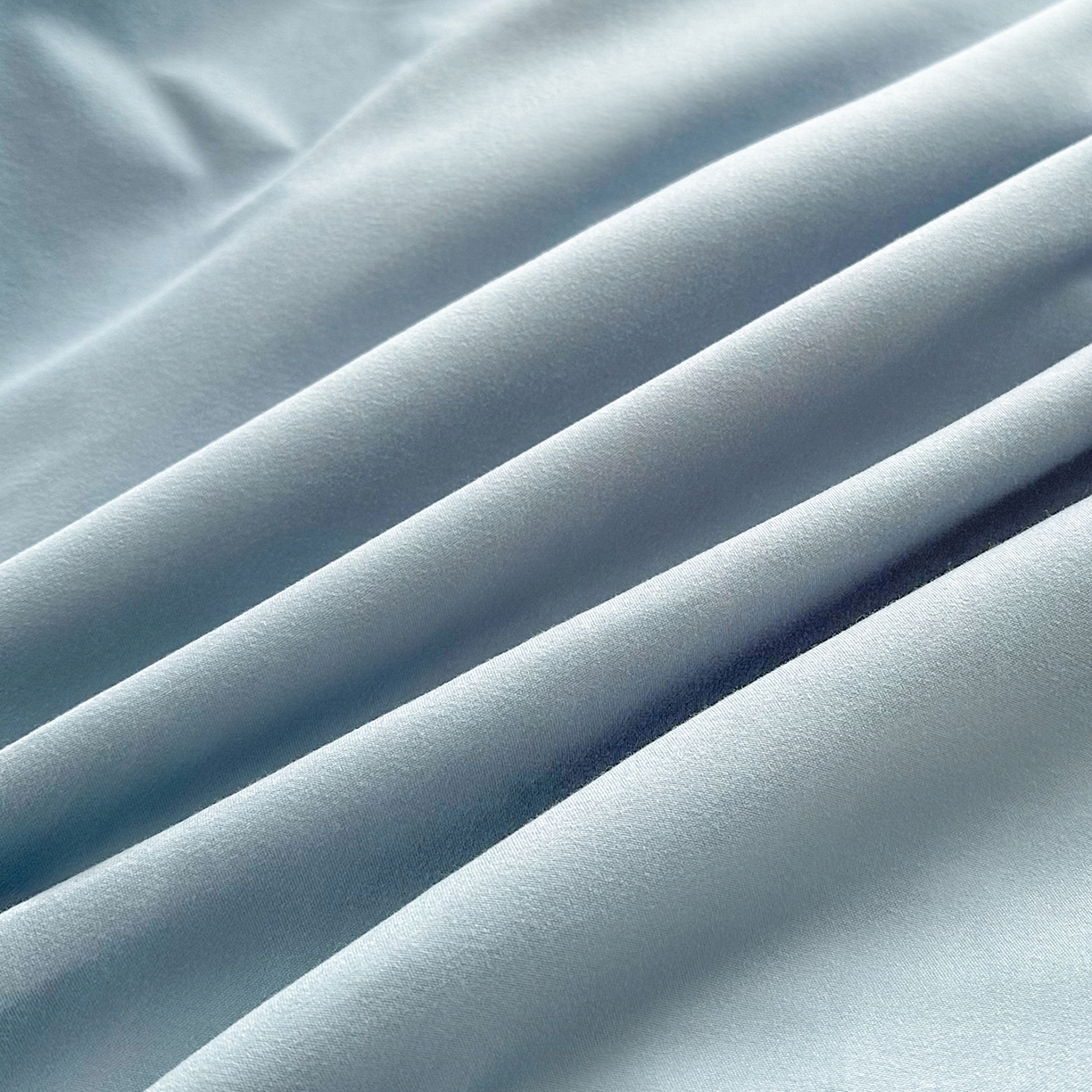 91家纺网 家纺一手货源 找家纺 佑泽家纺 2026年纯色双拼水洗棉四件套单被套 天空蓝+卡其