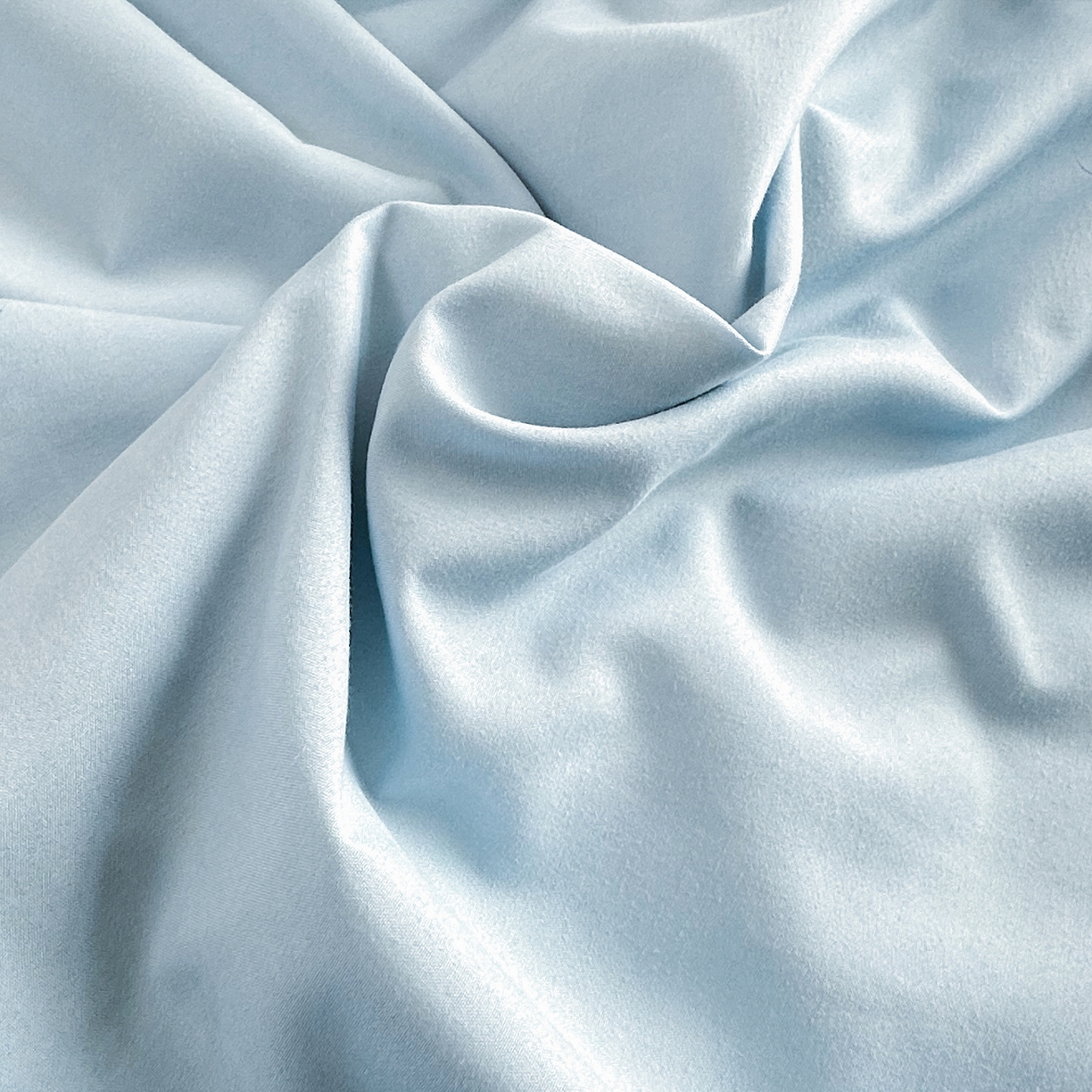 91家纺网 家纺一手货源 找家纺 佑泽家纺 2026年纯色双拼水洗棉四件套单被套 天空蓝+奶油黄