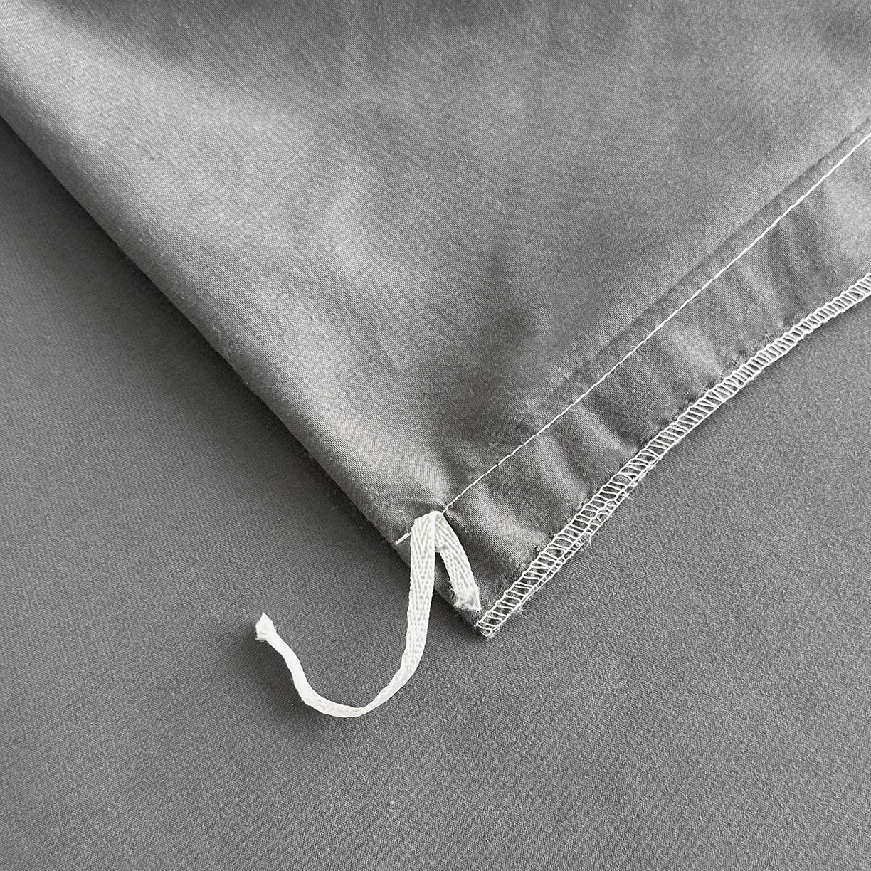 91家纺网 家纺一手货源 找家纺 佑泽家纺 2026年纯色双拼水洗棉四件套单被套 星空灰