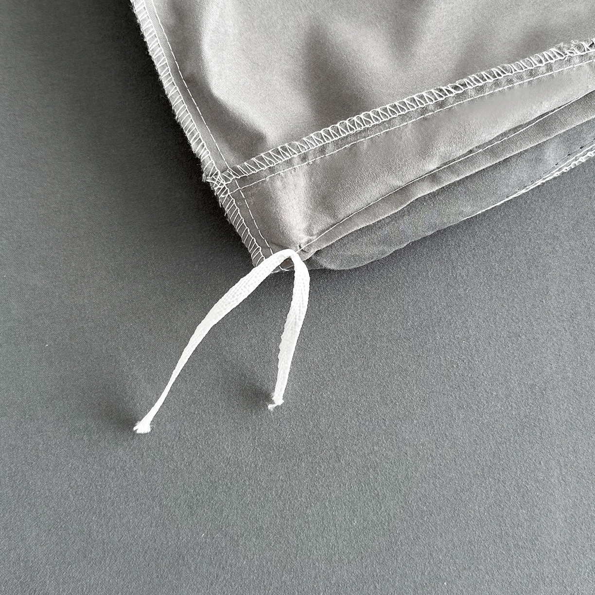 91家纺网 家纺一手货源 找家纺 佑泽家纺 2026年纯色双拼水洗棉四件套单被套 月光灰+星空灰