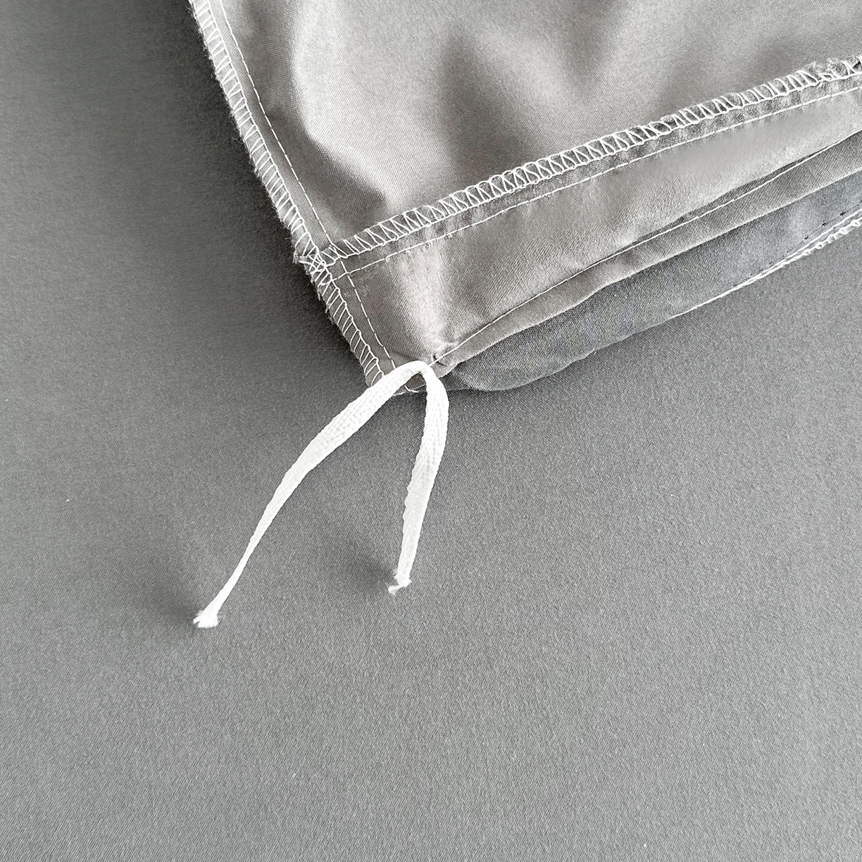 91家纺网 家纺一手货源 找家纺 佑泽家纺 2026年纯色双拼水洗棉四件套单被套 钻石灰