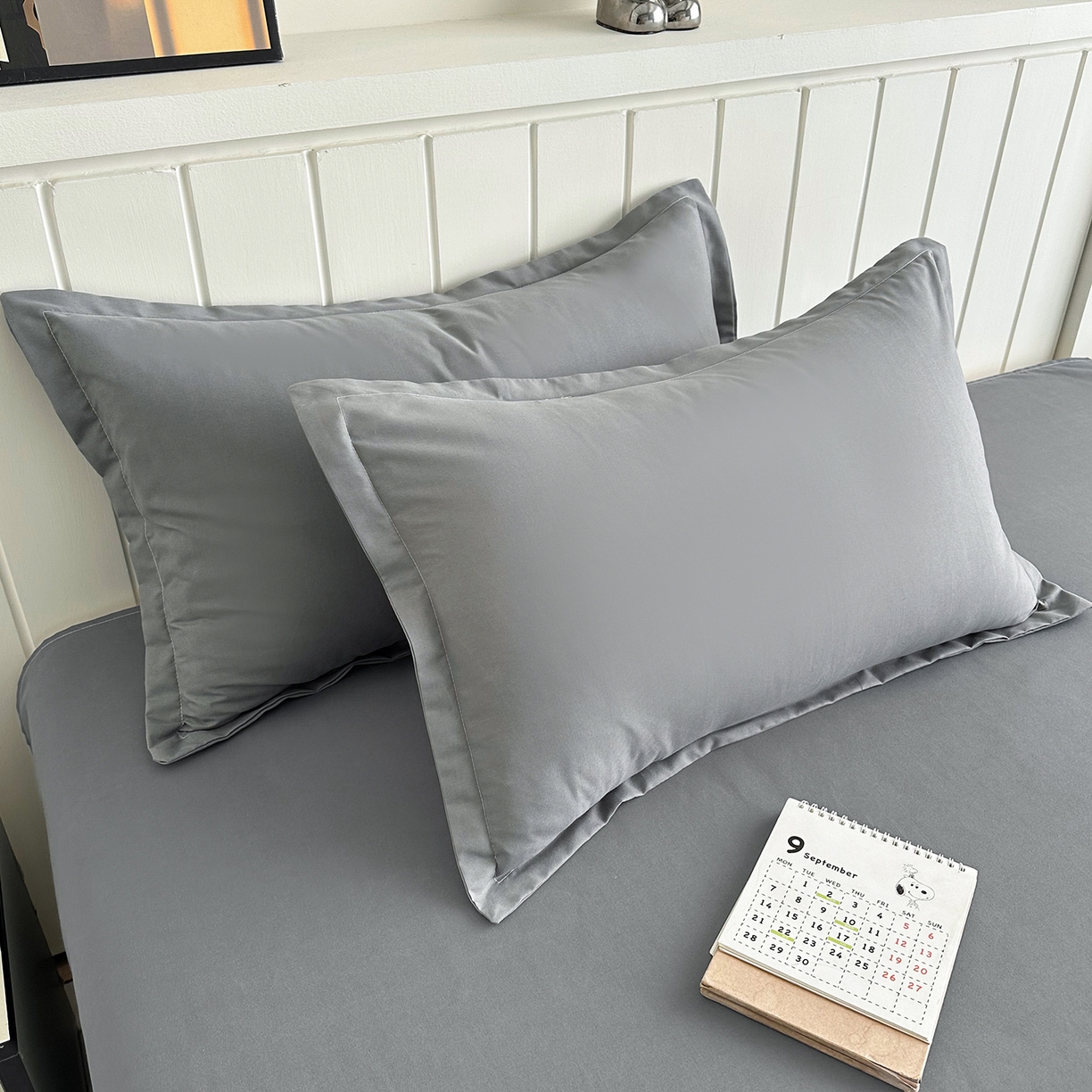 91家纺网 家纺一手货源 找家纺 佑泽家纺 2026年纯色双拼水洗棉四件套单被套 钻石灰