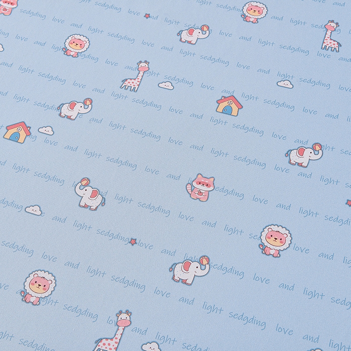 91家纺网 家纺一手货源 找家纺 德比尔斯  2026新款原棉老粗布凉席印花床单三件套 动物乐园