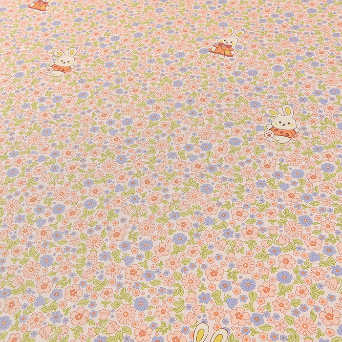 91家纺网 家纺一手货源 找家纺 德比尔斯  2026新款原棉老粗布凉席印花床单三件套 西野暮色