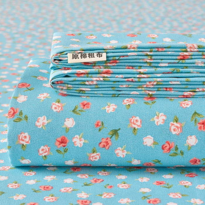 德比尔斯  2026新款原棉老粗布凉席印花床单三件套 相遇-蓝