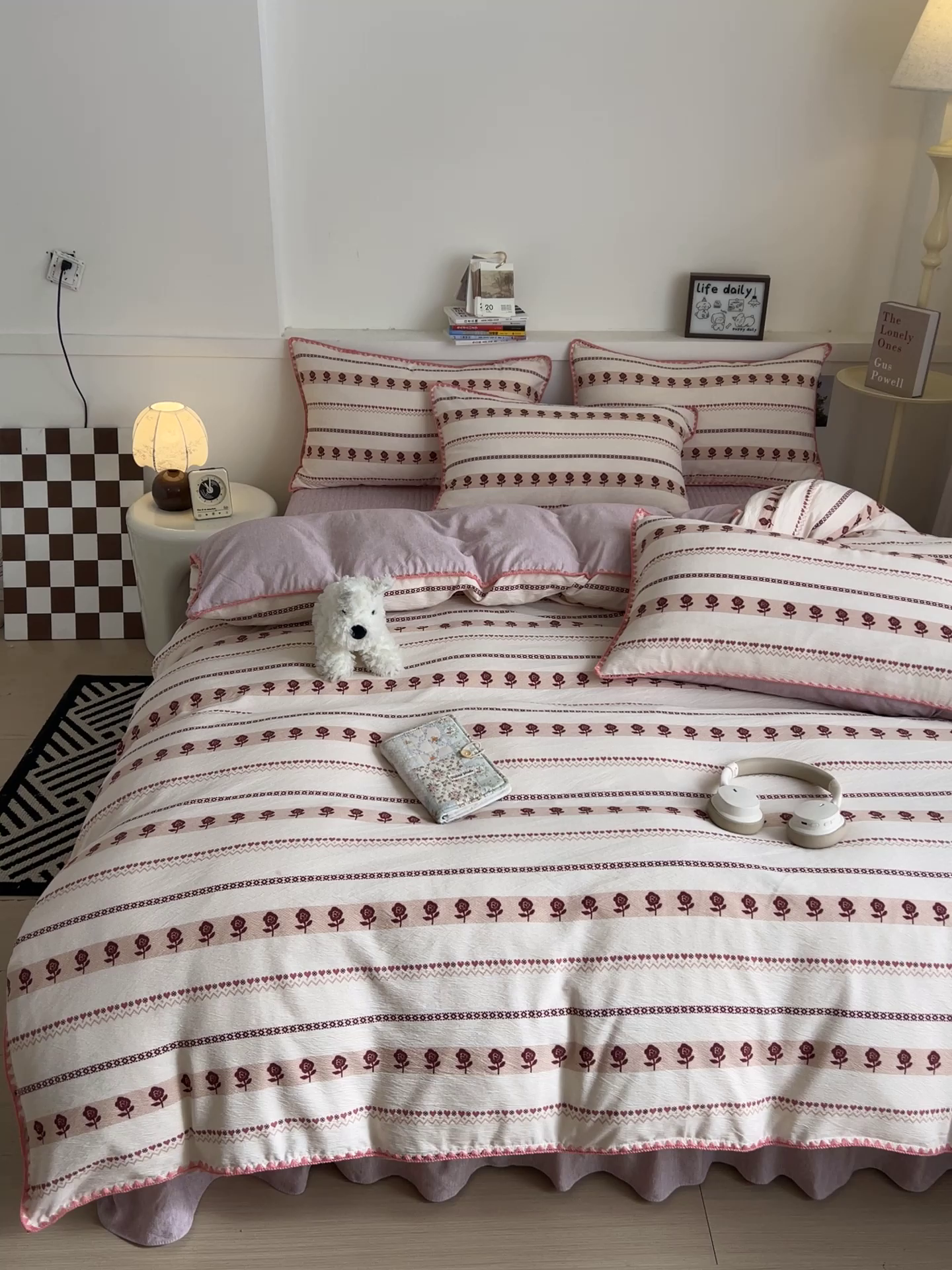 91家纺网 家纺一手货源 找家纺 （总）富米莱（原臻工厂） 2026春夏新款色织提花贝壳边床盖床裙四件套