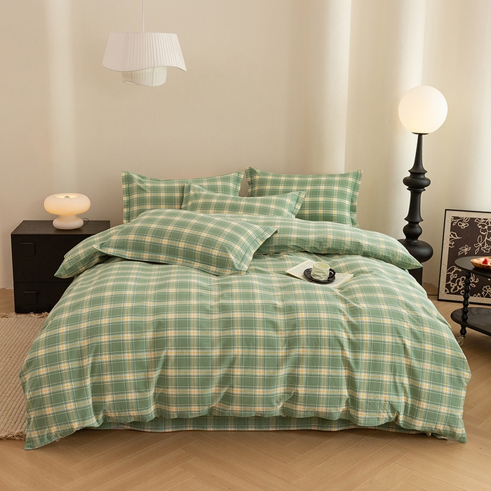 喜四方 2026新款全棉色织水洗棉四件套 梦田