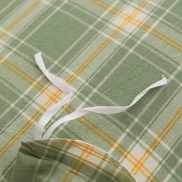 91家纺网 家纺一手货源 找家纺 喜四方 2026新款全棉色织水洗棉四件套 梦田