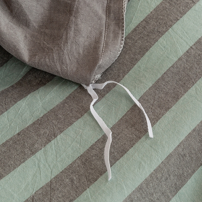 91家纺网 家纺一手货源 找家纺 （总）喜四方 2026新款100%全棉纯棉色织水洗棉花边工艺款四件套-系列二