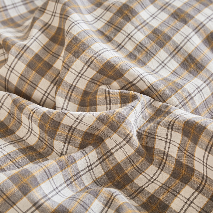 91家纺网 家纺一手货源 找家纺 喜四方 2026新款100%全棉纯棉色织水洗棉花边工艺款四件套-系列一 格恩