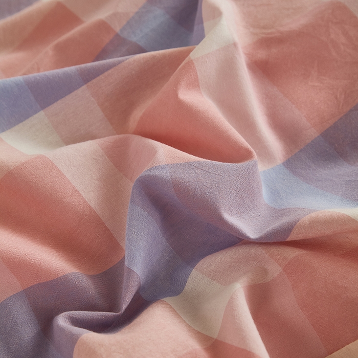 91家纺网 家纺一手货源 找家纺 喜四方 2026新款100%全棉纯棉色织水洗棉花边工艺款四件套-系列一 蜜糖-紫