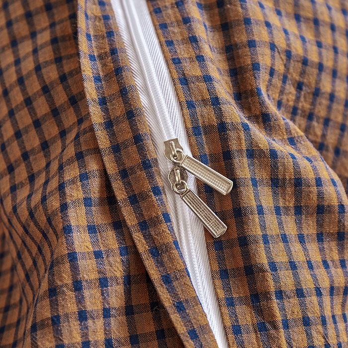 91家纺网 家纺一手货源 找家纺 喜四方 2026新款100%全棉纯棉色织水洗棉花边工艺款四件套-系列一 墨尔本-咖