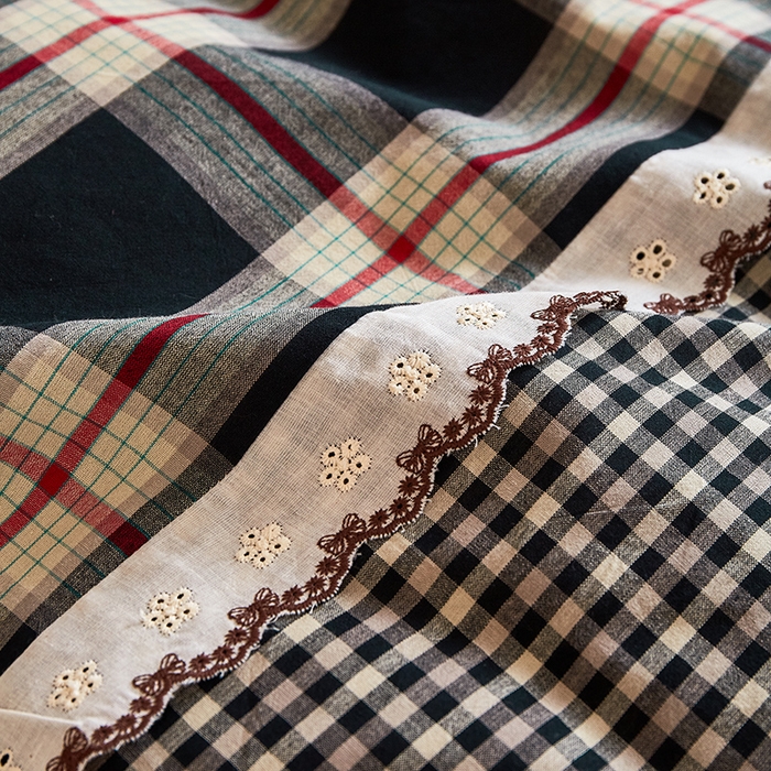 91家纺网 家纺一手货源 找家纺 喜四方 2026新款100%全棉纯棉色织水洗棉花边工艺款四件套-系列一 墨尔本-兰