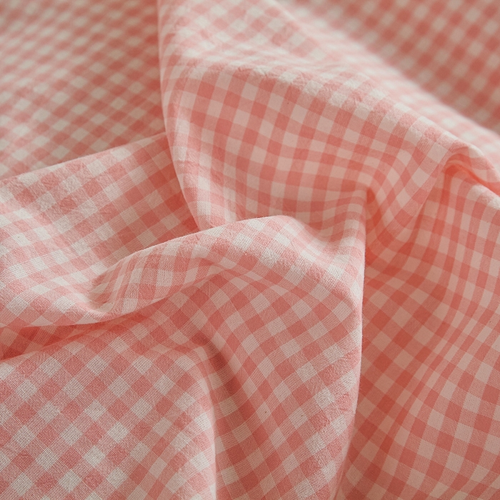 91家纺网 家纺一手货源 找家纺 喜四方 2026新款100%全棉纯棉色织水洗棉花边工艺款四件套-系列一 小确幸-粉