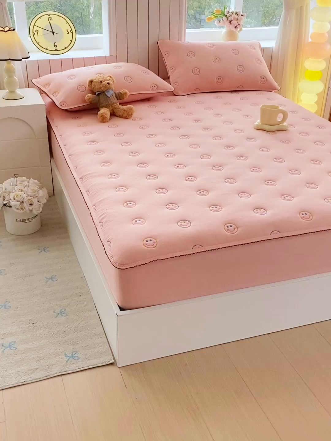 91家纺网 家纺一手货源 找家纺 （总）尊康家纺（原磊科） 2026新款全棉水洗棉色织大豆棉床笠-艾薇儿系列