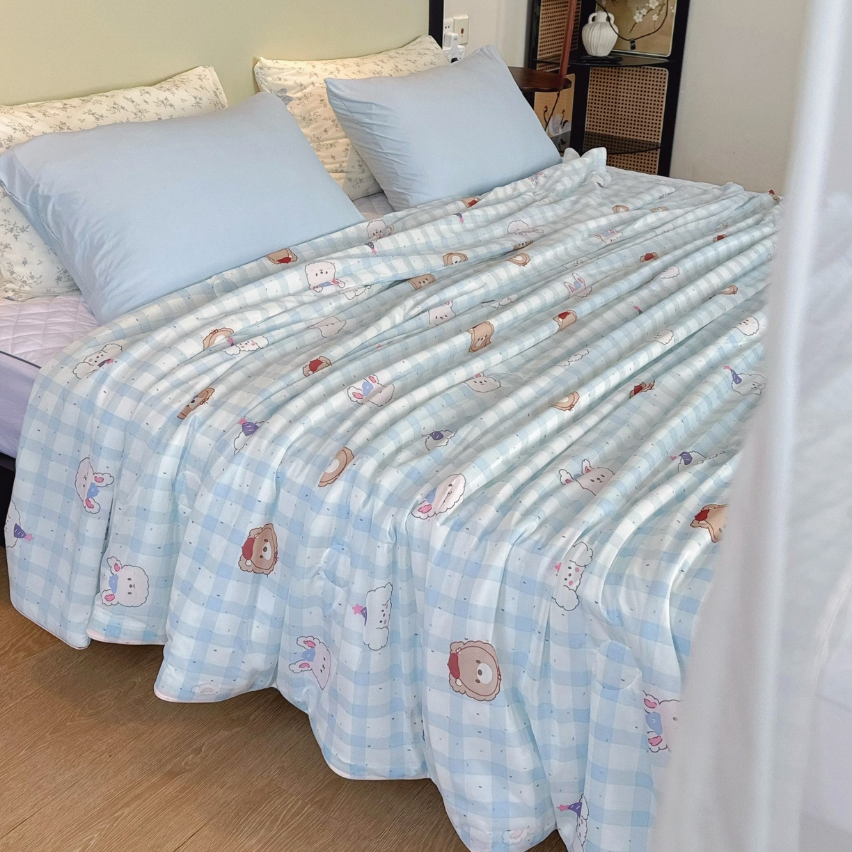 91家纺网 家纺一手货源 找家纺 （总）兜米家居 2026春夏新款A类冰激凌凉感夏被被子被芯