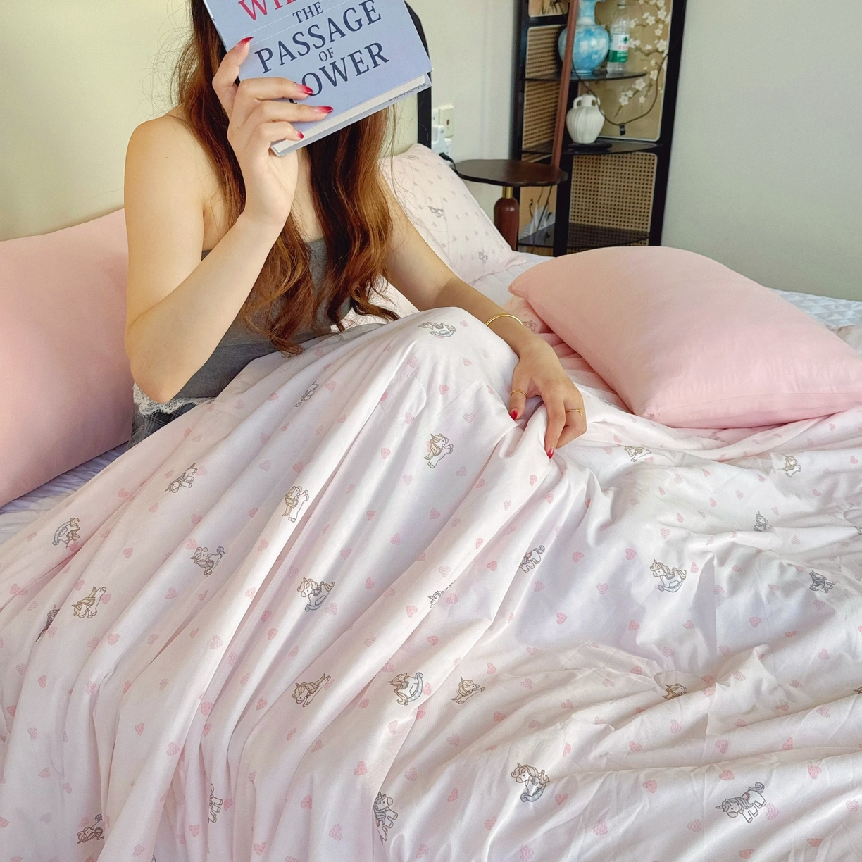 91家纺网 家纺一手货源 找家纺 兜米家居 2026春夏新款A类冰激凌凉感夏被被子被芯 爱心小马