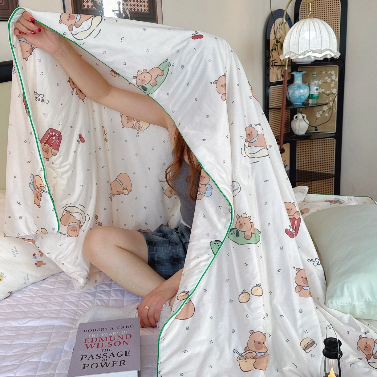 91家纺网 家纺一手货源 找家纺 兜米家居 2026春夏新款A类冰激凌凉感夏被被子被芯 卡皮巴啦