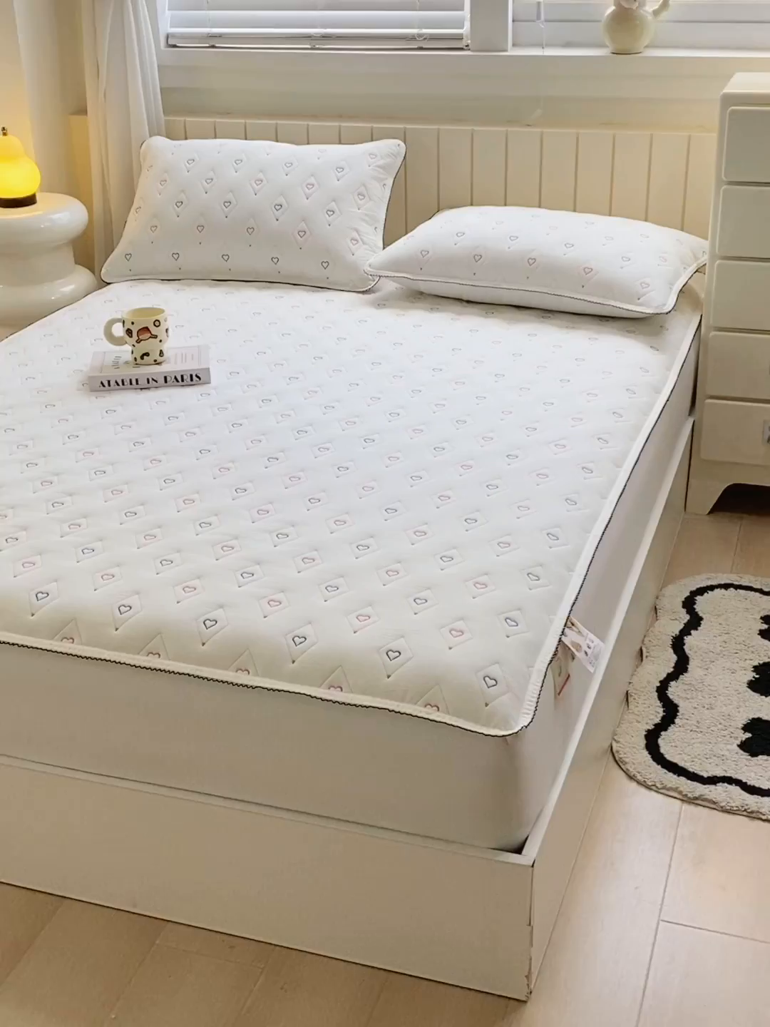 91家纺网 家纺一手货源 找家纺 （总）尊康家纺（原磊科） 2026新款全棉水洗棉色织大豆棉床笠-心语系列