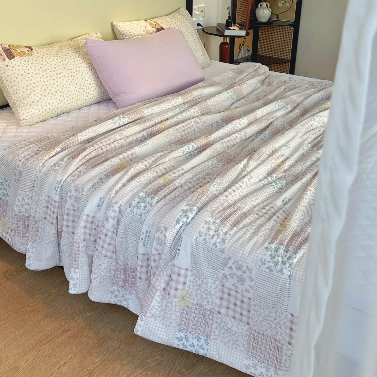 兜米家居 2026春夏新款A类冰激凌凉感夏被被子被芯 拼接碎花