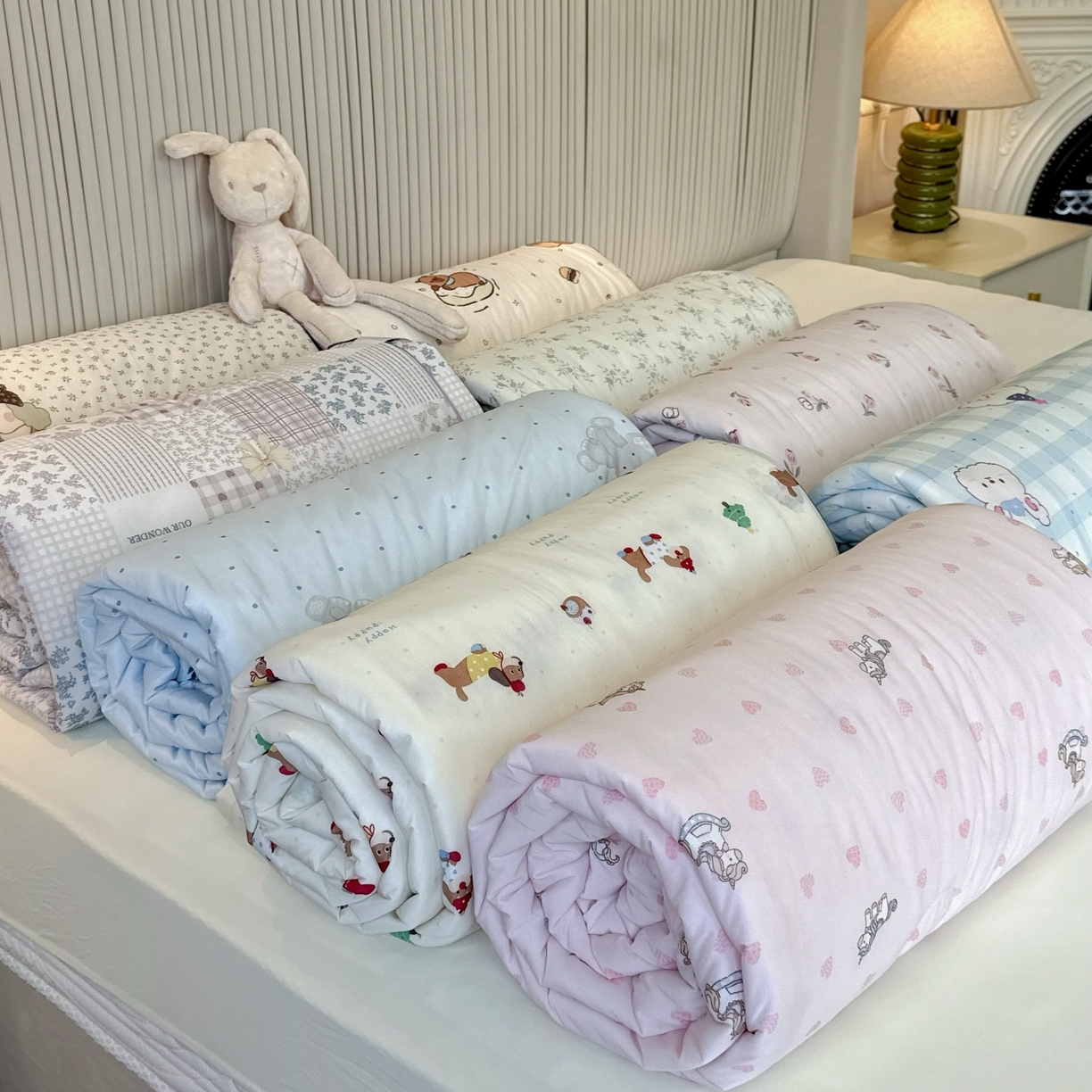 91家纺网 家纺一手货源 找家纺 兜米家居 2026春夏新款A类冰激凌凉感夏被被子被芯 拼接碎花