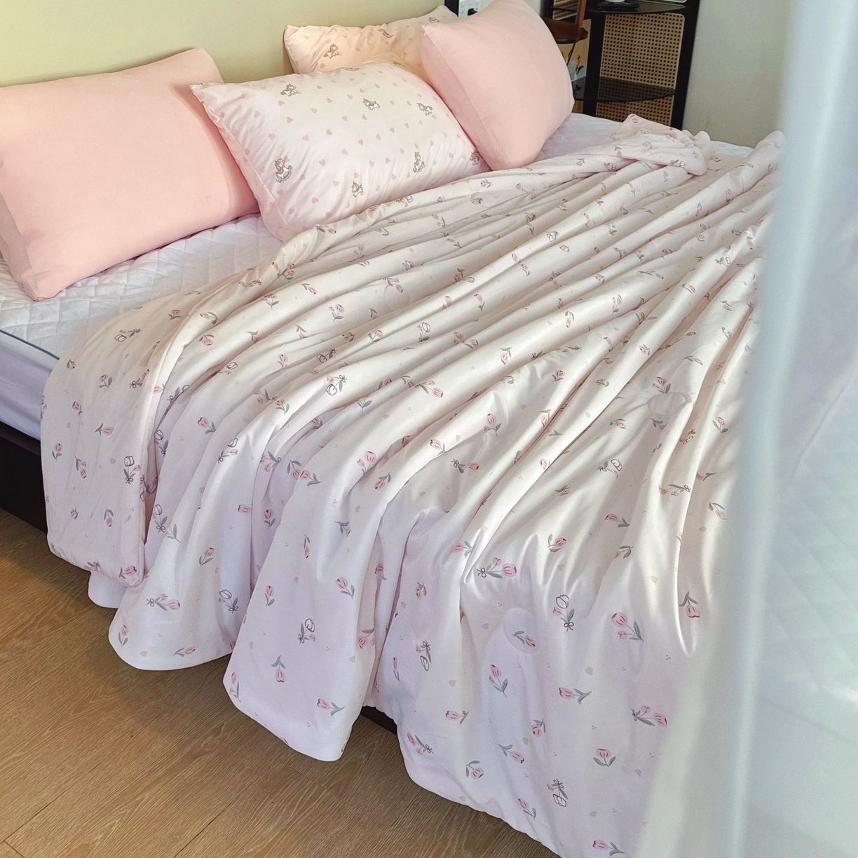 兜米家居 2026春夏新款A类冰激凌凉感夏被被子被芯 郁金香