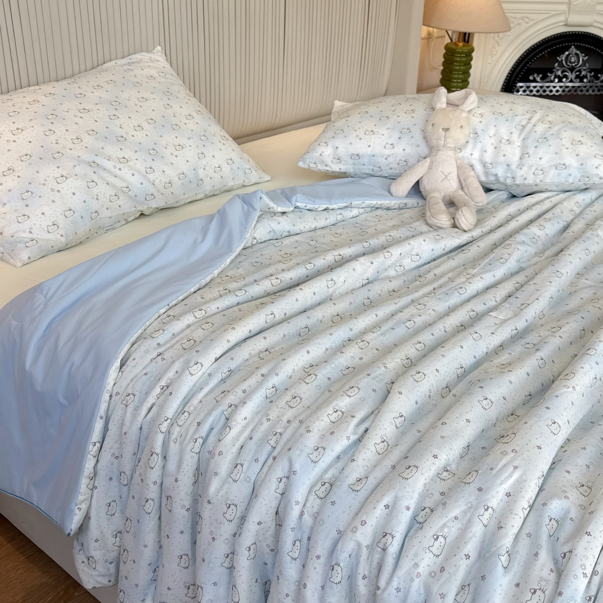 91家纺网 家纺一手货源 找家纺 （总）兜米家居 2026春夏新款小红书热销款有氧全棉纯棉双层纱双感冰纱被夏凉被被子被芯