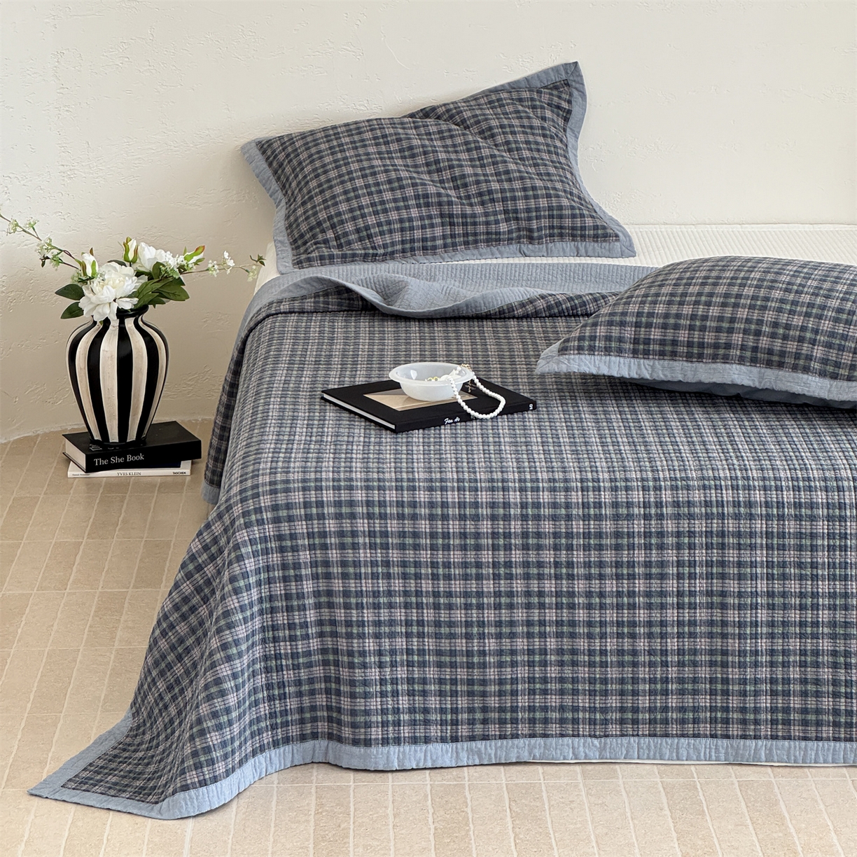 床盖工厂店 2026新款双面水洗全棉填充新疆棉花床盖三件套-维尼系列 维尼兰