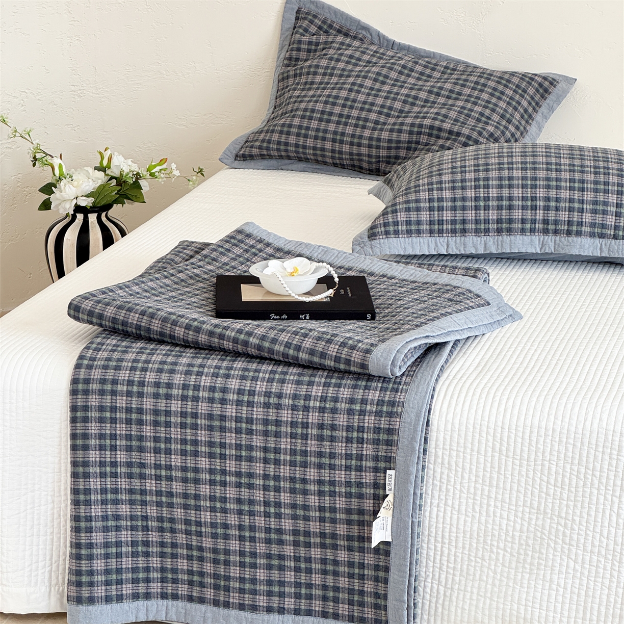 91家纺网 家纺一手货源 找家纺 床盖工厂店 2026新款双面水洗全棉填充新疆棉花床盖三件套-维尼系列 维尼兰