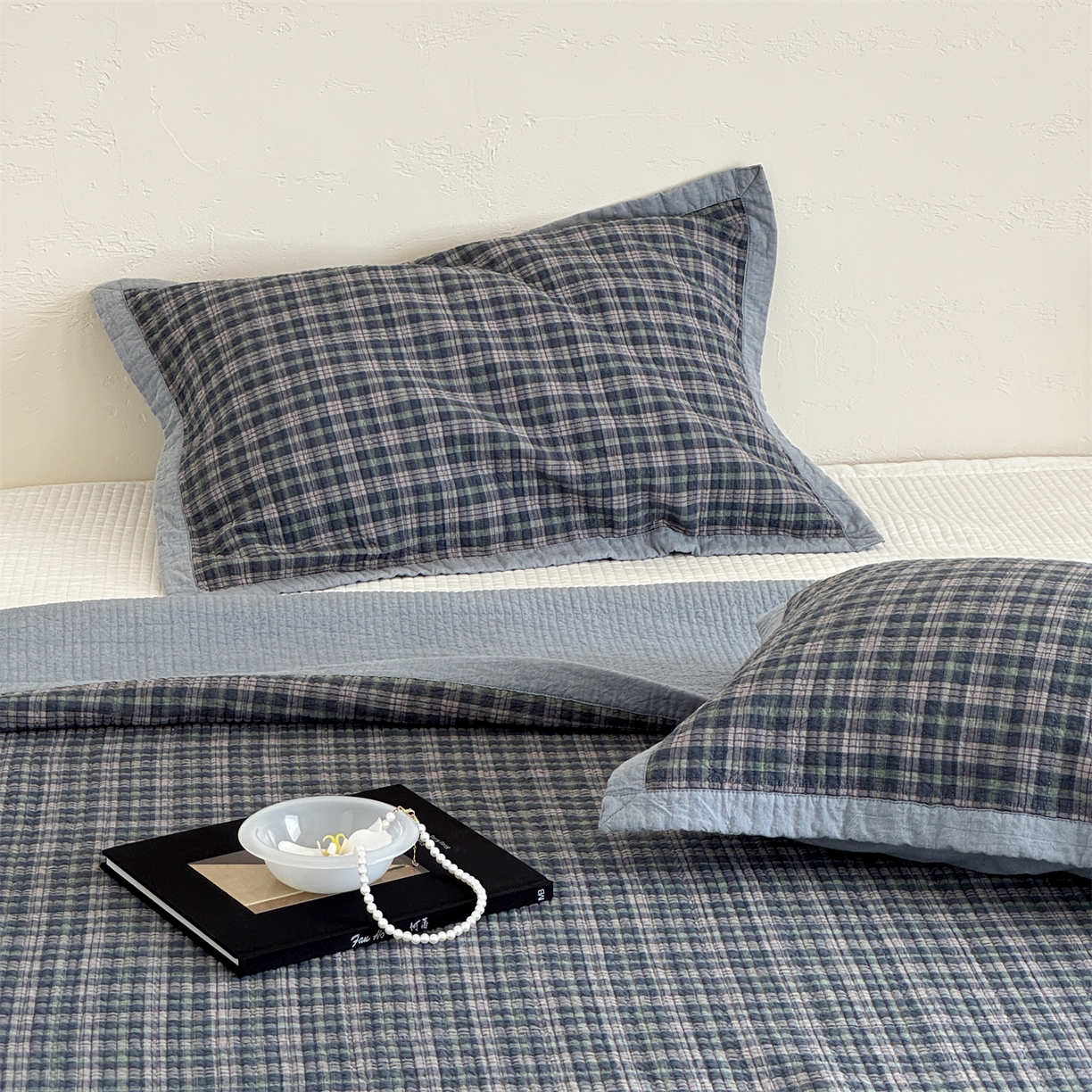 91家纺网 家纺一手货源 找家纺 床盖工厂店 2026新款双面水洗全棉填充新疆棉花床盖三件套-维尼系列 维尼兰