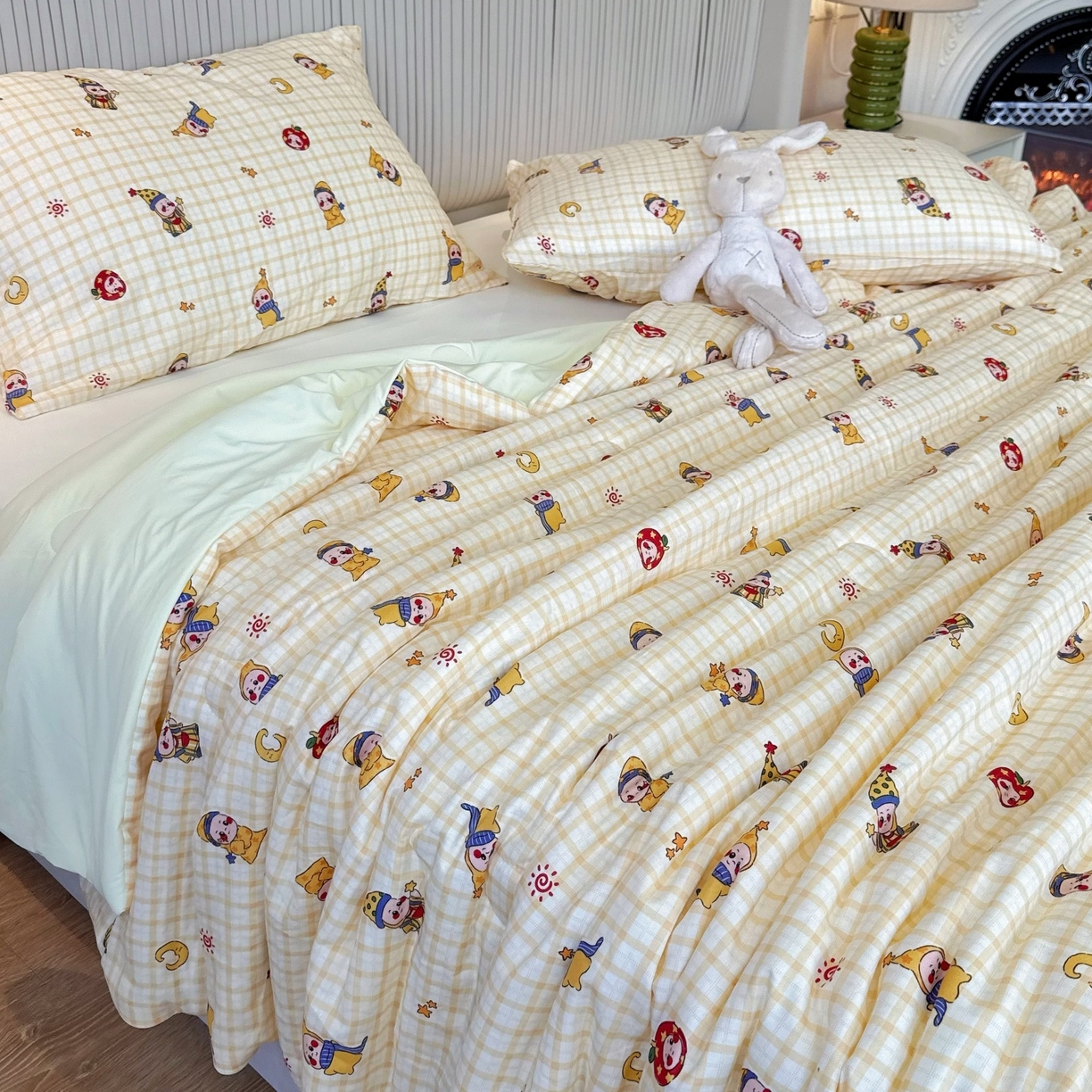 兜米家居 2026春夏新款小红书热销款有氧全棉纯棉双层纱双感冰纱被夏凉被被子被芯 小星星