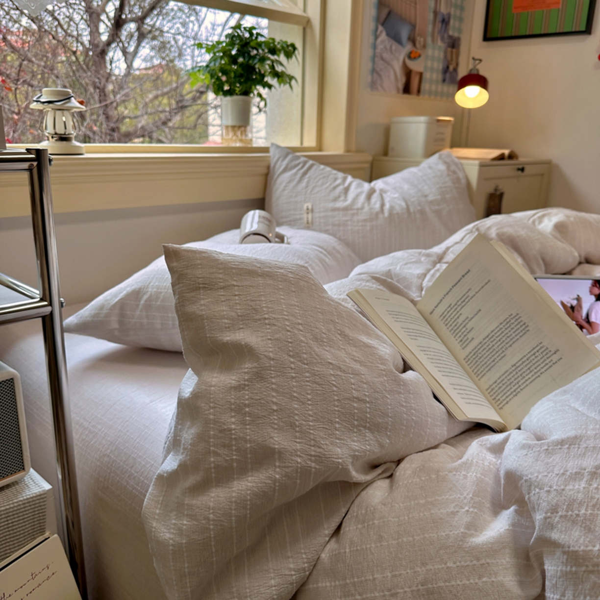 91家纺网 家纺一手货源 找家纺 阿曼达 2026新款简约素色亚麻风纯色无印四件套-素然 素然-卡其