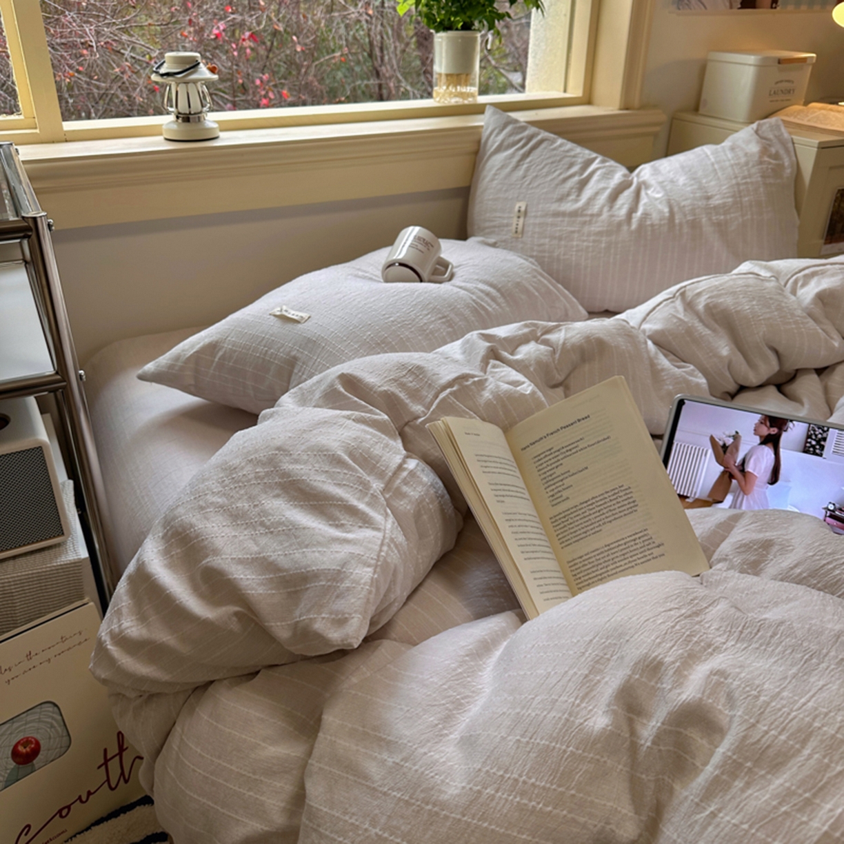 91家纺网 家纺一手货源 找家纺 阿曼达 2026新款简约素色亚麻风纯色无印四件套-素然 素然-卡其