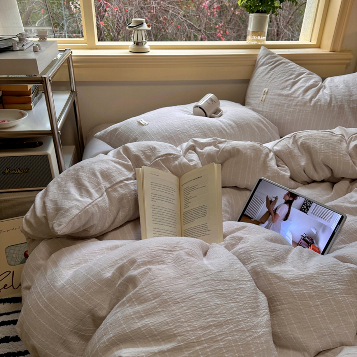 91家纺网 家纺一手货源 找家纺 阿曼达 2026新款简约素色亚麻风纯色无印四件套-素然 素然-卡其