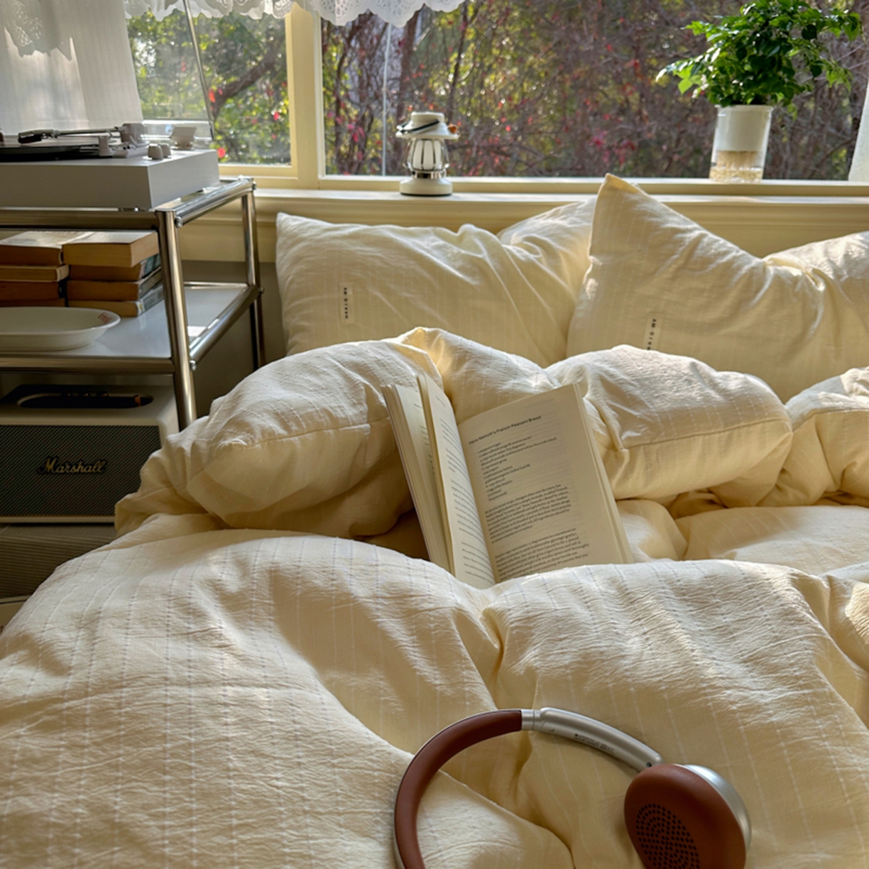 91家纺网 家纺一手货源 找家纺 阿曼达 2026新款简约素色亚麻风纯色无印四件套-素然 素然-米王