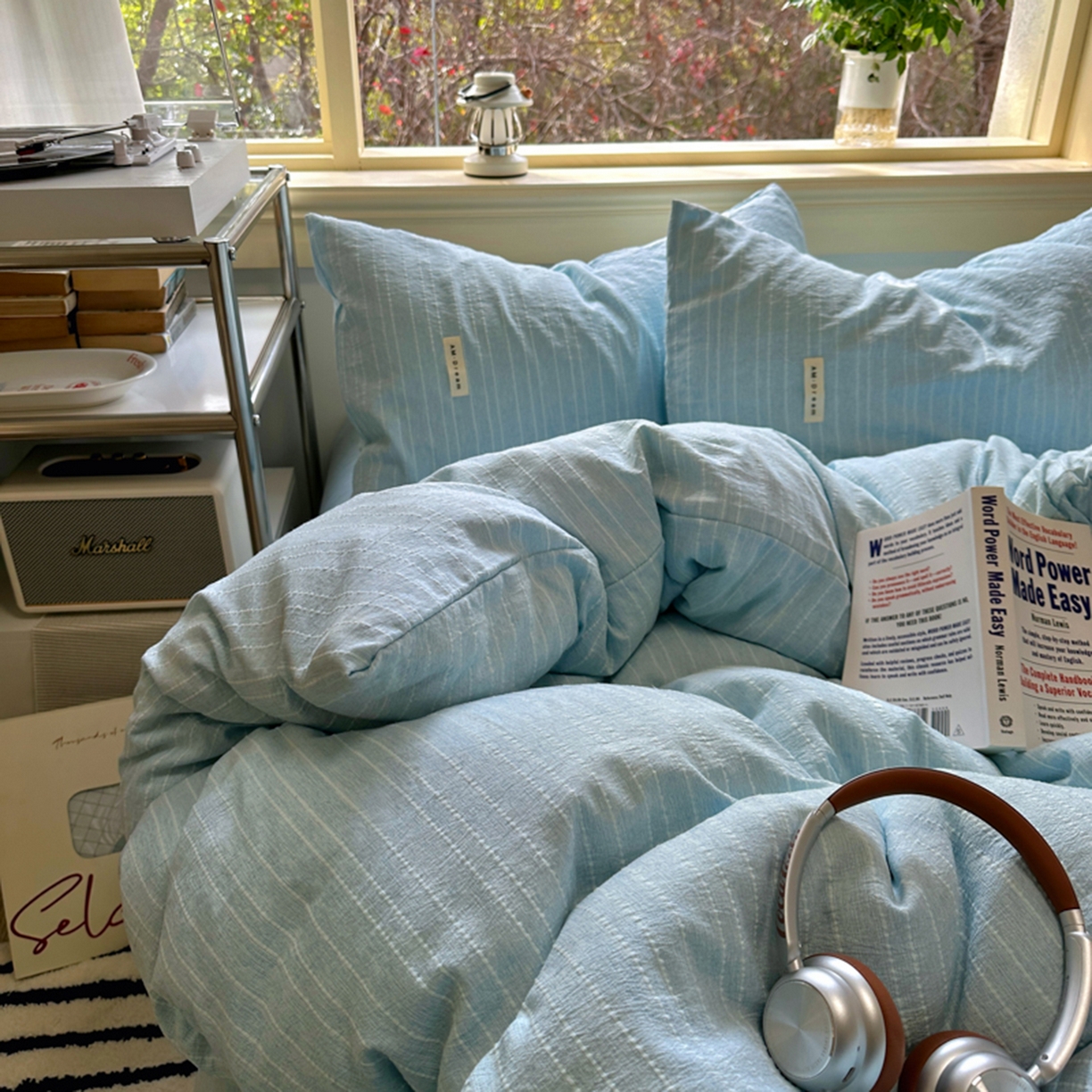 91家纺网 家纺一手货源 找家纺 阿曼达 2026新款简约素色亚麻风纯色无印四件套-素然 素然-天兰