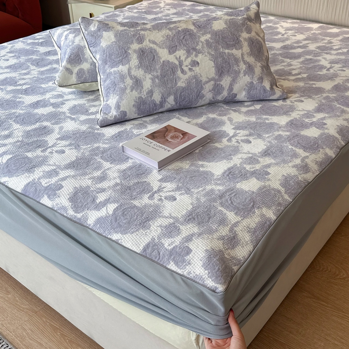 91家纺网 家纺一手货源 找家纺 （总）兜米家居 2026春夏新款韩国冷感科技PE软凉席垫三件套【床笠款】