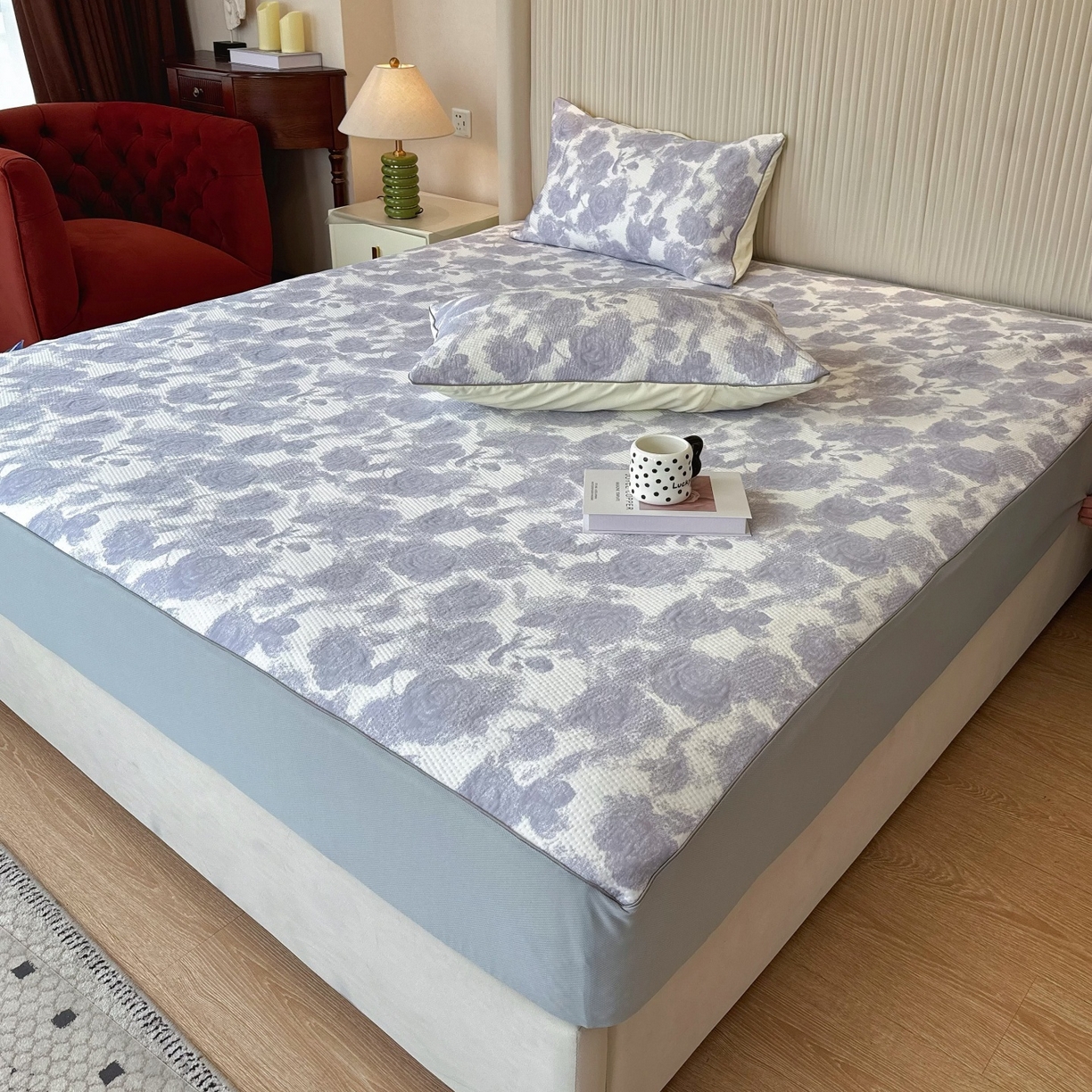 91家纺网 家纺一手货源 找家纺 （总）兜米家居 2026春夏新款韩国冷感科技PE软凉席垫三件套【床笠款】