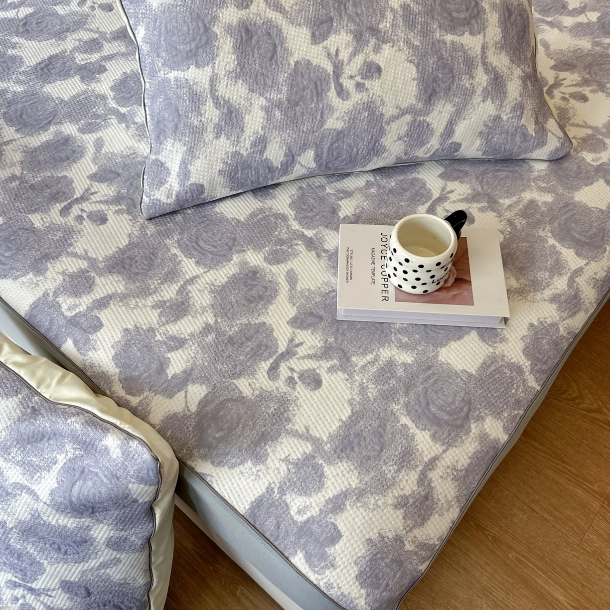 91家纺网 家纺一手货源 找家纺 （总）兜米家居 2026春夏新款韩国冷感科技PE软凉席垫三件套【床笠款】