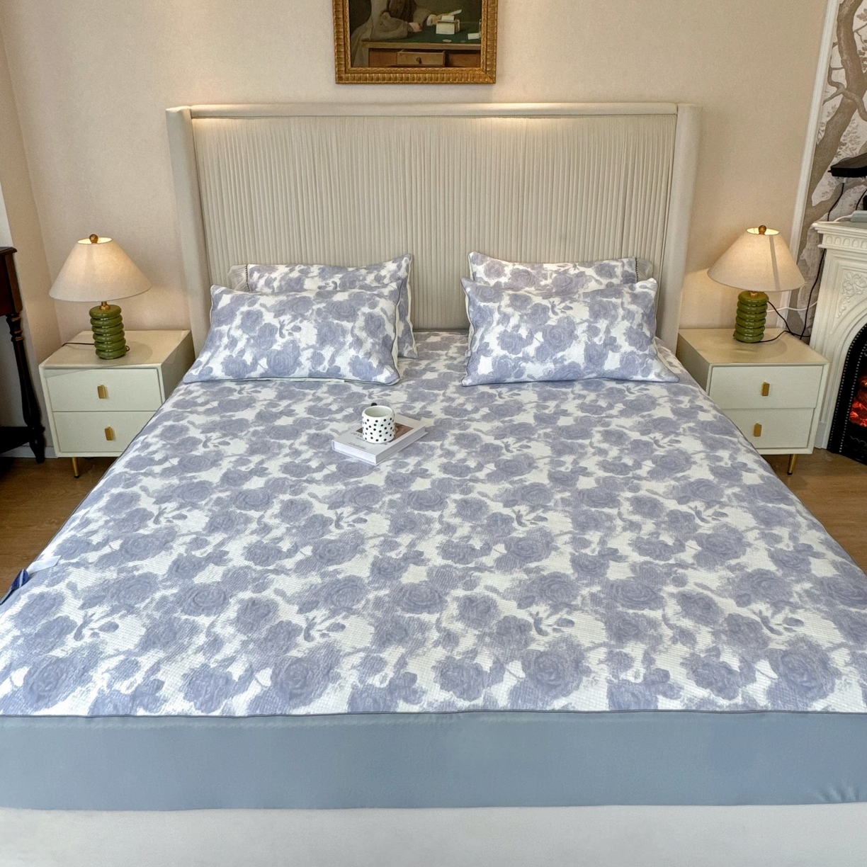 91家纺网 家纺一手货源 找家纺 （总）兜米家居 2026春夏新款韩国冷感科技PE软凉席垫三件套【床笠款】