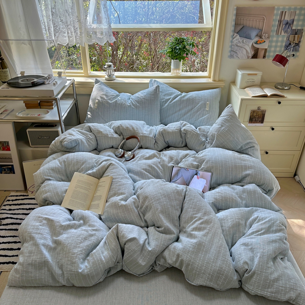 91家纺网 家纺一手货源 找家纺 阿曼达 2026新款简约素色亚麻风纯色无印四件套-素然 素然-中兰