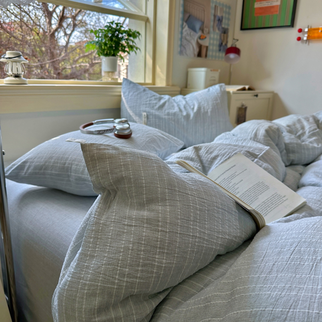 91家纺网 家纺一手货源 找家纺 阿曼达 2026新款简约素色亚麻风纯色无印四件套-素然 素然-中兰