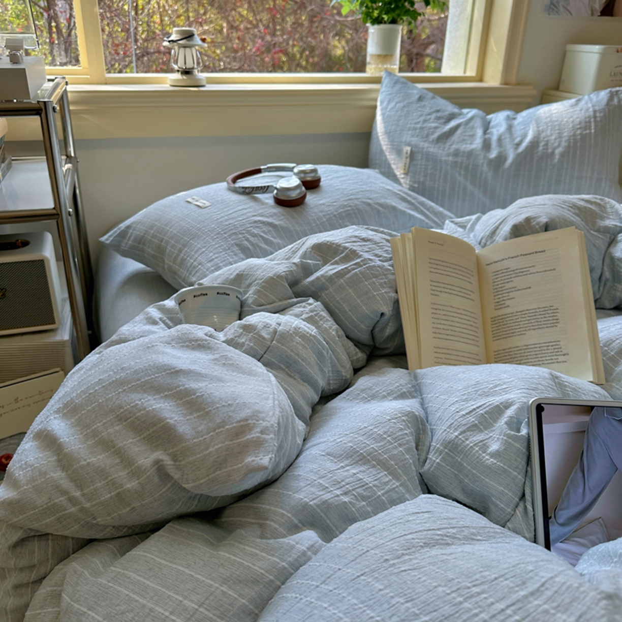 91家纺网 家纺一手货源 找家纺 阿曼达 2026新款简约素色亚麻风纯色无印四件套-素然 素然-中兰